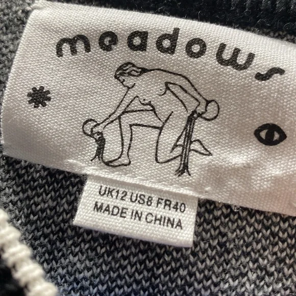 Anthropologie black and white paned sweater - Picture 6 of 8